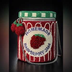 Beaded Raspberry Jam Handbag